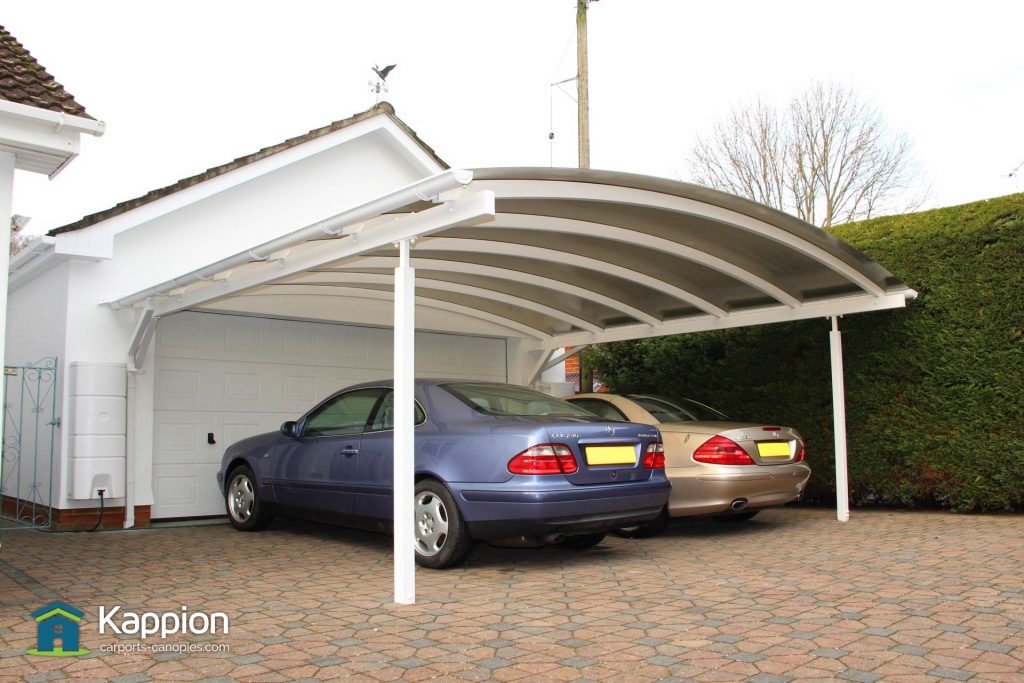 2 Carport Wall Attached White